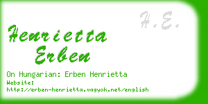 henrietta erben business card